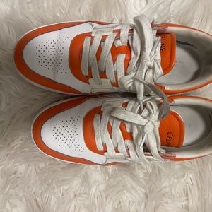 SOLD Orange and white shoes sneakers